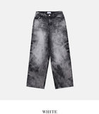 Rick smudging wide denim pants