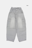 Kilcar half banding cargo denim pants
