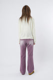 Chest pocket 2-way zip-up knit jacket