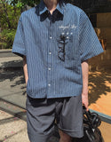 ENZ STRIPED HALF SHIRT