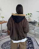 Dust wax coated padded jumper