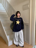 [unisex] Rikimo star printing over long sleeve tee