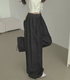 4-season Non-fade Raw Balloon Wide Jogger Banding Pants