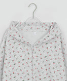 Nobui Flower Hood Zip-up