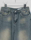[unisex] Ohin Vintage Washing Denim Bermuda Pants