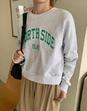 Quivn Lettering Cropped Sweatshirt