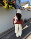 Lotte Ribbon Loose Fit Pattern Knit