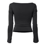 Asymmetrical Draped Long Sleeve