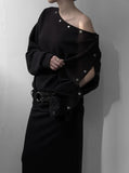 Tote Snap One-Shoulder Sweatshirt