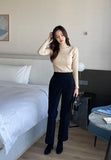 Luaz Banding Mink Brushed Bootcut Slacks