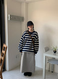 [unisex] Runne alpaca stripe over knit