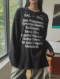 Oz Lettering Loose-Fit Long Sleeve