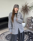 Eldin Hairy Knit Zip-Up
