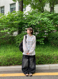 [unisex] Hiban Curved Denim Balloon Wide Pants