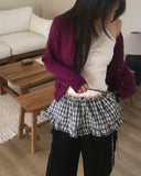 Tear pocket cargo wide cotton pants