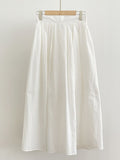 Shooly Pintuck Banding Flare Long Skirt