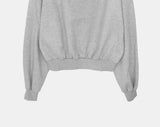 Nuru Over Fit Off-Shoulder Stud Brushed Long Sleeve Sweatshirt