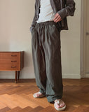 Soven Linen Two-Tuck Banding Pants
