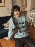 Fancy Lettering Wool Knit