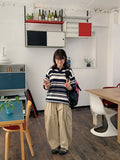 [unisex] Noyuki Stripe Boucle Sollar Short Sleeve Knit