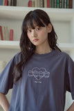 Cat's Heart Chain Embroidery Short Sleeve Tee