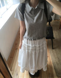 [MADE] Seju Dot Collar Frill Short Sleeve T-Shirt