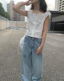 Leggen Frill Off-Shoulder Blouse