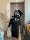 [unisex] Kaloff Sporty Lettering Over Knit