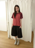 [BAONHAUS] Hirun Dot Color Matching Raglan Short Sleeve Tee