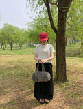 [BAONHAUS] Yuzuna Nylon String Short Frill Layered Banding Skirt Pants