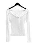 Sailor Collar See-Through Knot Tee