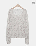Kitten Flower Long Sleeve T-shirt