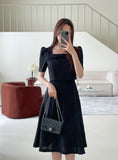 Rocha Tweed Ribbon Short Sleeve Flare One Piece