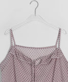 Zelda Dot Frill See-through Sleeveless Layered One Piece