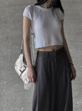 Popu Summer Knit Short Sleeve T-shirt