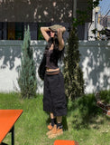 Teens side snap pocket bermuda pants