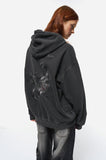 [2-WAY] Skull Web Pigment Hood Zip-Up