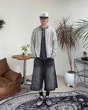 Eddie Dart Bermuda Denim Pants