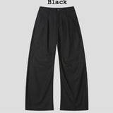Column Deep Pintuck Wide Slacks