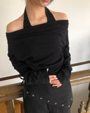 [Fake Layered] Ilun Dot Layered Long Sleeve T-Shirt