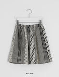 Katahi Pattern Banding Mini Skirt