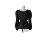Kersey Ribbon Puff Pintuck Blouse