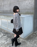 [Plan] Dottie Off-Shoulder Ribbon Cable Knit
