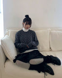 Vda Dot Color Matching Knit Cardigan