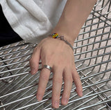 Flower steel bracelet