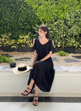 Randa Frill Off Shoulder Banding Long One Piece