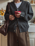 Taise Crop V-Neck Cardigan