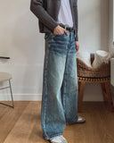 Godin Washed Back Pocket Wide Denim