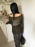 Leaking Punching Net Oversized Fit Knitwear