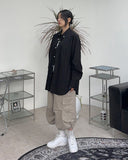 Beucky Pintuck Cargo Bermuda Pants